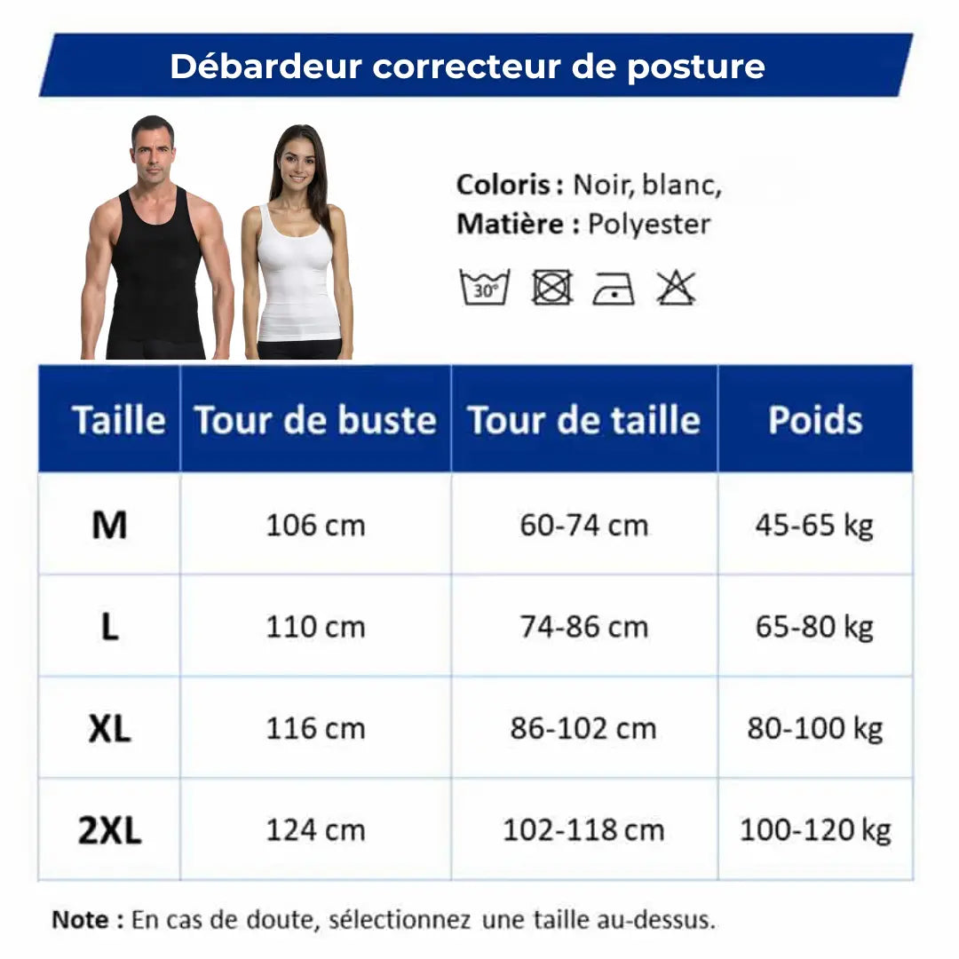 Débardeur Correcteur de posture et gainant - Mixte | Sameo