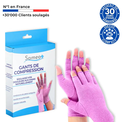 Gants de compression anti-douleurs Violet | Sameo™