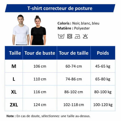 T-Shirt Correcteur de posture et gainant - Mixte | Sameo
