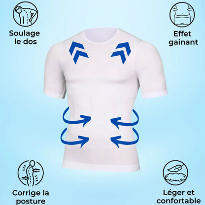 T-Shirt Correcteur de posture et gainant - Mixte | Sameo