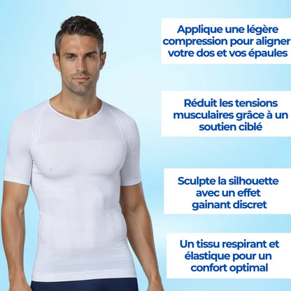 T-Shirt Correcteur de posture et gainant - Mixte | Sameo