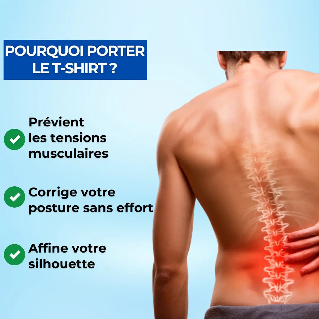 T-Shirt Correcteur de posture et gainant - Mixte | Sameo