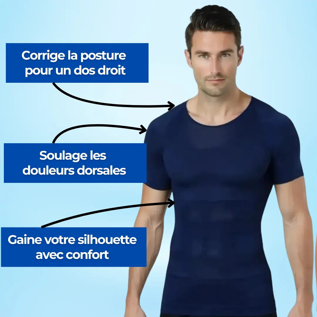 T-Shirt Correcteur de posture et gainant - Mixte | Sameo