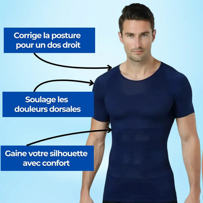 T-Shirt Correcteur de posture et gainant - Mixte | Sameo
